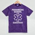 Paramedic School Survivor EMT-P Graduation Idea Mineral Wash Tshirts Mineral Purple