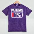 Patience 1 Battery Low Mood Tired Introvert Humor Mineral Wash Tshirts Mineral Purple Patience 1 Battery Low Mood Tired Introvert Humor Mineral Wash Tshirts Mineral Purple