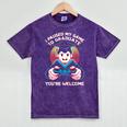 I Paused My Game To Graduate 2024 Gamer Graduation Mineral Wash Tshirts Mineral Purple