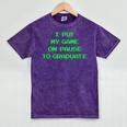 I Paused My Game To Graduate School Graduation Gamer Mineral Wash Tshirts Mineral Purple