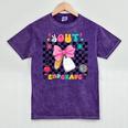 Peace Out 2nd Grade Graduation Last Day School Second Grade Mineral Wash Tshirts Mineral Purple