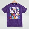 Peace Out 5th Grade Fifth Grade Graduation T-Shirt Mineral Wash Tshirts Mineral Purple