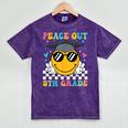 Peace Out 5th Grade Graduation Last Day Of School Mineral Wash Tshirts Mineral Purple