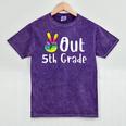 Peace Out 5th Grade Tie Dye Graduation Class Of 2026 Mineral Wash Tshirts Mineral Purple