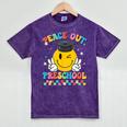 Peace Out Preschool Graduation Last Day Teachers Boys Girls Mineral Wash Tshirts Mineral Purple