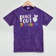 Peace Out Preschool T Shirt Graduation Last Day Mineral Wash Tshirts Mineral Purple