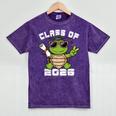 Peace Sign Hand Turtle Class Of 2026 Graduation Mineral Wash Tshirts Mineral Purple