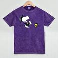 Peanuts Graduation Squad Snoopy Woodstock Raglan Baseball Tee Mineral Wash Tshirts Mineral Purple