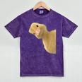 Peking Duck Peeking Chef Graduation Farm Duck Lover Mineral Wash Tshirts Mineral Purple