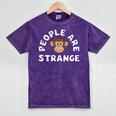 People Are Strange Monkey Introvert People Hater Mineral Wash Tshirts Mineral Purple