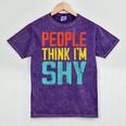 People Think I'm Shy I Introvert Mineral Wash Tshirts Mineral Purple People Think I'm Shy I Introvert Mineral Wash Tshirts Mineral Purple