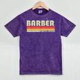 Personal Christmas Retro Vintage Graduation BARBER Job Title Profession Birthday Worker Idea Mineral Wash Tshirts Mineral Purple