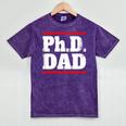 PHD DAD Shirt Doctorate Graduation Fathers Day Mineral Wash Tshirts Mineral Purple