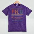 PHD Definition Doctor Of Philosophy Degree Graduation Mineral Wash Tshirts Mineral Purple