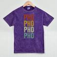 PHD Graduation Doctorate Mineral Wash Tshirts Mineral Purple