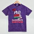 PhD PhD Graduation Gifts PhD Survivor T-Shirt Mineral Wash Tshirts Mineral Purple