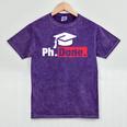 PhD Graduation T Shirt PhDone Tee For Graduates Mineral Wash Tshirts Mineral Purple