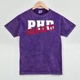 PHD Nailed It Graduation Doctorate Graduate Mineral Wash Tshirts Mineral Purple