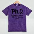 Phd Shirt Bs Doctorate Graduation Doctoral Mineral Wash Tshirts Mineral Purple