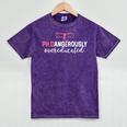 PhD Shirt Dangerously Overeducated Graduation Mineral Wash Tshirts Mineral Purple