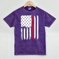 PhD Survivor Graduation American Flag Shirt Degree Tee Women Kids Men Mineral Wash Tshirts Mineral Purple