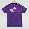 PhDiva PHD Student Graduation Degree Med Law School Mineral Wash Tshirts Mineral Purple