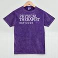 Physical Therapist 2018 Graduation Mineral Wash Tshirts Mineral Purple