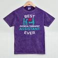 Physical Therapist Therapy Assistant PTA Graduation Mineral Wash Tshirts Mineral Purple