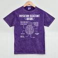 Physician Assistant Essentials PA Student Graduation Mineral Wash Tshirts Mineral Purple