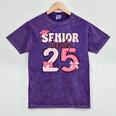Pink Coquette Bow Senior 2025 Back To School Graduation Girl Mineral Wash Tshirts Mineral Purple