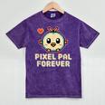 Pixel Art Pet Y2K Retro Vintage Digital Nostalgia Y2K Tech Mineral Wash Tshirts Mineral Purple