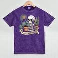 Plant Introvert Gardener Houseplant Botanical Women Men Kids Mineral Wash Tshirts Mineral Purple