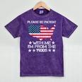 Please Be Patient With Me I'm From The 1900s American Flag Mineral Wash Tshirts Mineral Purple