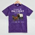 Please Be Patient I'm From The 1900s Amish Wagon & Vintage Premium Mineral Wash Tshirts Mineral Purple