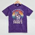Please Be Patient With Me I'm From The 1900s Cat Mineral Wash Tshirts Mineral Purple