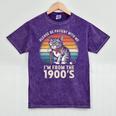 Please Be Patient With Me I'm From The 1900s Cat Premium Mineral Wash Tshirts Mineral Purple