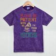 Please Be Patient With Me I'm From The 1900s Cool Gramophone Premium Mineral Wash Tshirts Mineral Purple