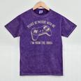 Please Be Patient With Me I'm From The 1900s Gamer Premium Tri-Blend Mineral Wash Tshirts Mineral Purple
