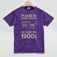 Please Be Patient With Me I'm From The 1900s Horse Carriage Mineral Wash Tshirts Mineral Purple