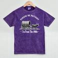 Please Be Patient I'm From The 1900s Oxen And Wagon Mineral Wash Tshirts Mineral Purple