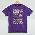 Please Be Patient With Me I'm From The 1900S Raglan Baseball Tee Mineral Wash Tshirts Mineral Purple