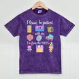 Please Be Patient With Me I'm From The 1900s Retro 90's Mineral Wash Tshirts Mineral Purple