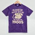 Please Be Patient With Me I'm From The 1900s Retro Humor Premium Tri-Blend Mineral Wash Tshirts Mineral Purple
