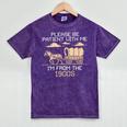 Please Be Patient I'm From The 1900s Retro Pixel Horse Wagon Premium Mineral Wash Tshirts Mineral Purple