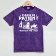 Please Be Patient With Me I'm From The 1900s Saying Premium Mineral Wash Tshirts Mineral Purple