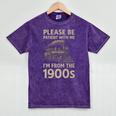 Please Be Patient With Me I'm From The 1900s Steam Train Premium Mineral Wash Tshirts Mineral Purple