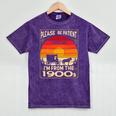 Please Be Patient I'm From The 1900s Sunset Vintage Wagon Premium Mineral Wash Tshirts Mineral Purple Please Be Patient I'm From The 1900s Sunset Vintage Wagon Premium Mineral Wash Tshirts Mineral Purple