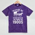 Please Be Patient I'm From The 1900s Vintage Humor 90s Kids Premium Mineral Wash Tshirts Mineral Purple