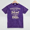 Please Be Patient With Me I'm From The 1900s Vintage Premium Tri-Blend Mineral Wash Tshirts Mineral Purple