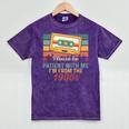 Please Be Patient-With Me I'm From The 1900s Retro Music Premium Mineral Wash Tshirts Mineral Purple